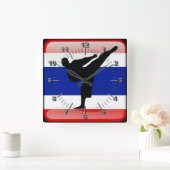 Thai flag quadratische wanduhr (Zuhause)