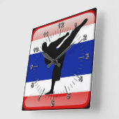Thai flag quadratische wanduhr (Winkel)