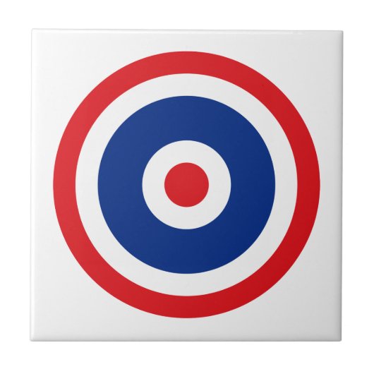 Thai Flag Roundel Target Fliese (Vorderseite)