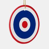 Thai Flag Roundel Target Keramik Ornament (Rechts)