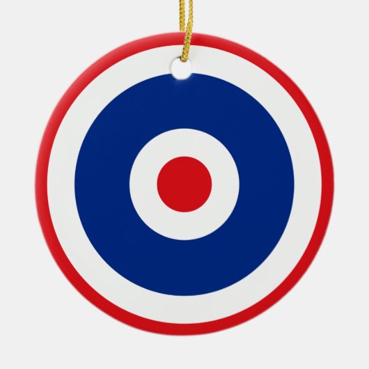 Thai Flag Roundel Target Keramik Ornament (Vorne)