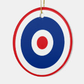Thai Flag Roundel Target Keramik Ornament (Links)