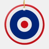 Thai Flag Roundel Target Keramik Ornament (Hinten)