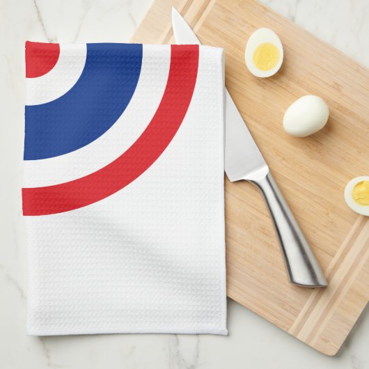 Thai Flag Roundel Target Küchentuch (Viertel Falte)