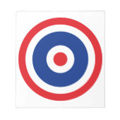 Thai Flag Roundel Target Notizblock (Vorderseite)