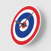 Thai Flag Roundel Target Runde Wanduhr (Winkel)