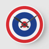 Thai Flag Roundel Target Runde Wanduhr (Vorderseite)