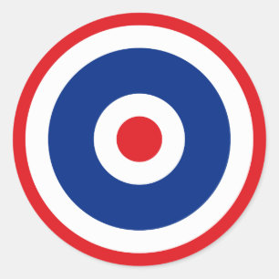 Thai Flag Roundel Target Runder Aufkleber