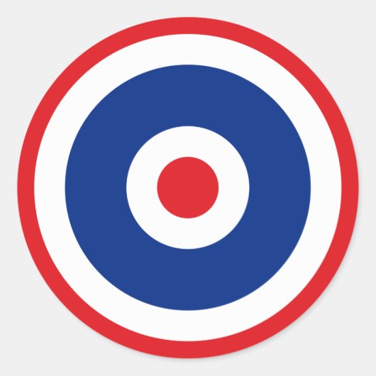 Thai Flag Roundel Target Runder Aufkleber (Vorderseite)