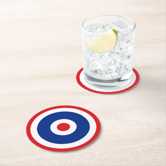 Thai Flag Roundel Target Runder Pappuntersetzer (Vor Ort)