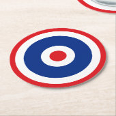 Thai Flag Roundel Target Runder Pappuntersetzer (Angewinkelt)