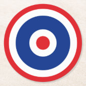 Thai Flag Roundel Target Runder Pappuntersetzer (Vorderseite)