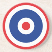 Thai Flag Roundel Target Sandstein Untersetzer (Vorne)