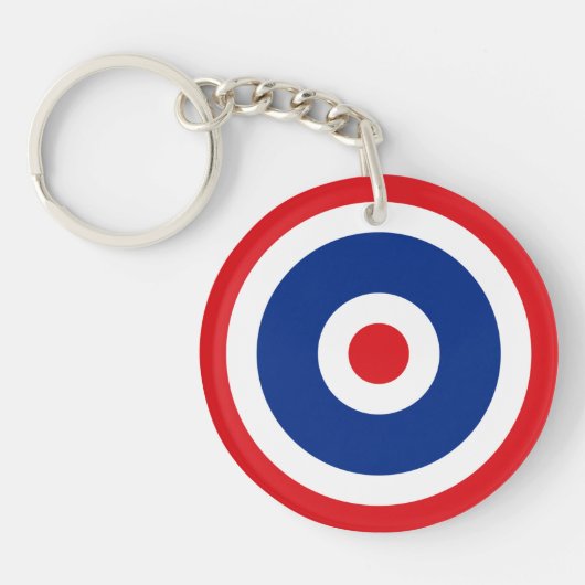 Thai Flag Roundel Target Schlüsselanhänger (Vorderseite)