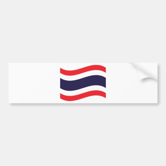 Thai Flag Wave Autoaufkleber (Vorne)