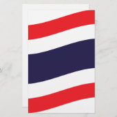 Thai Flag Wave Briefpapier (Vorne/Hinten)