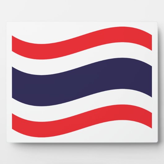 Thai Flag Wave Fotoplatte (Vorderseite)