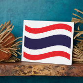 Thai Flag Wave Fotoplatte (Seite)