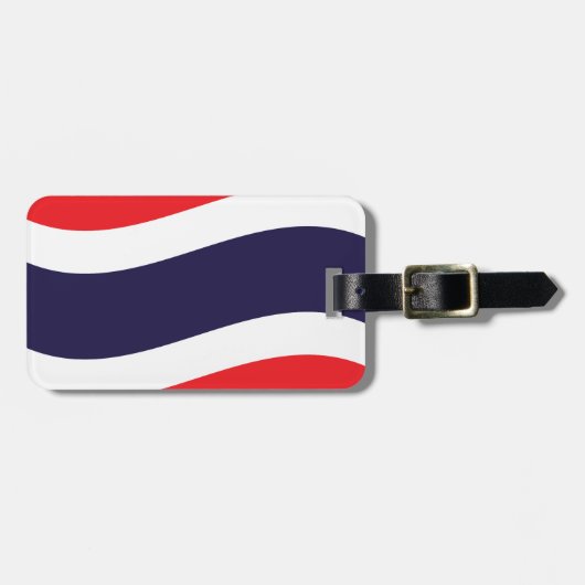 Thai Flag Wave Gepäckanhänger (Vorderseite horizontal)
