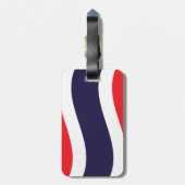 Thai Flag Wave Gepäckanhänger (Rückseite vertikal)