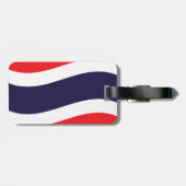Thai Flag Wave Gepäckanhänger (Rückseite horizontal)