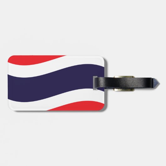 Thai Flag Wave Gepäckanhänger (Rückseite horizontal)