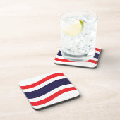 Thai Flag Wave Getränkeuntersetzer (Rechte Seite)