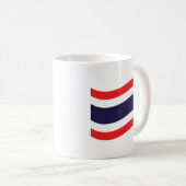 Thai Flag Wave Kaffeetasse (VorderseiteRechts)
