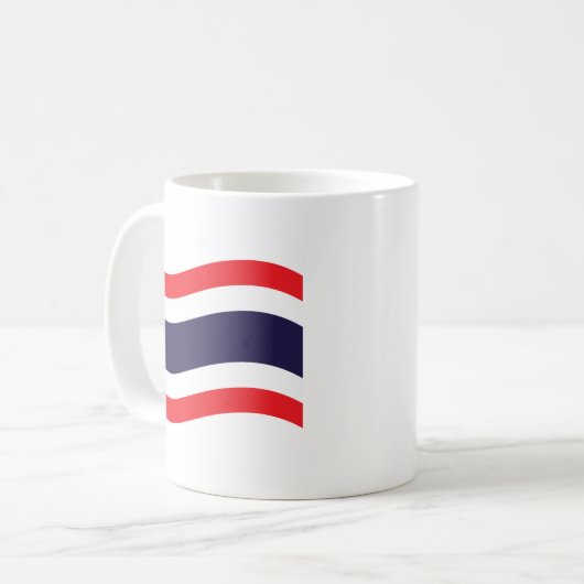 Thai Flag Wave Kaffeetasse (Vorderseite Links)