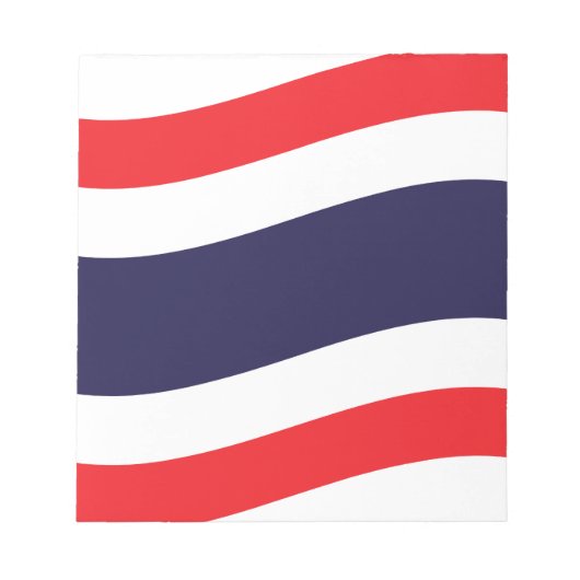 Thai Flag Wave Notizblock (Vorderseite)