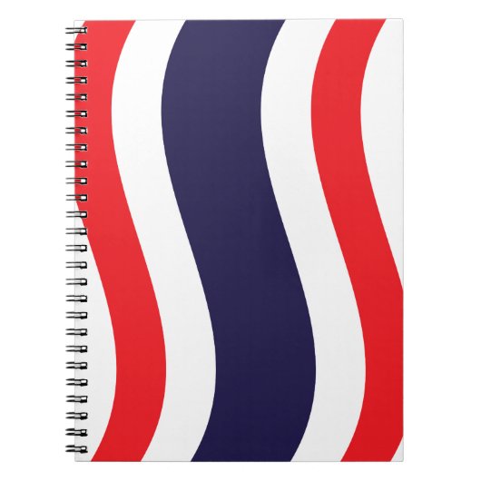 Thai Flag Wave Notizblock (Vorderseite)