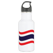 Thai Flag Wave Trinkflasche (Vorderseite)