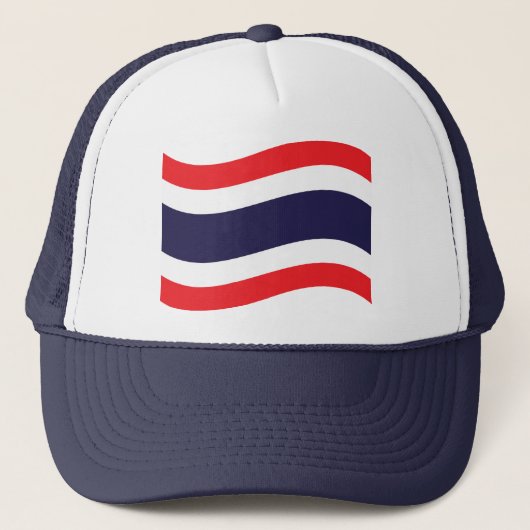Thai Flag Wave Truckerkappe (Vorderseite)