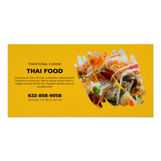 Thai Food Custom Glossy Poster (Vorderseite)