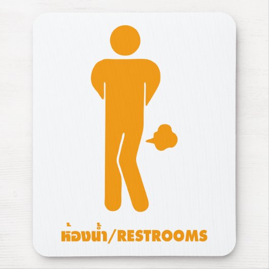 THAI FOOD KANN SPEZIELL ⚠ Funny Sign Sign SEIN : R Mousepad (Vorne)