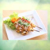 Thai Food Satay Chicken Skewer Thai Restaurant Fensteraufkleber (Blatt 3)