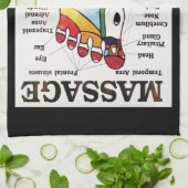 Thai Foot Massage ~ Reflexologie Karte Geschirrtuch (Gefaltet)