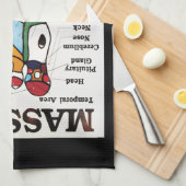 Thai Foot Massage ~ Reflexologie Karte Geschirrtuch (Viertel Falte)