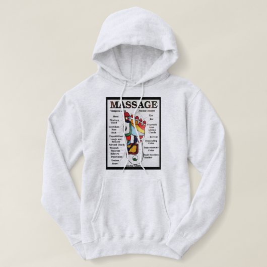 Thai Foot Massage ~ Reflexology map Hoodie (Design vorne)