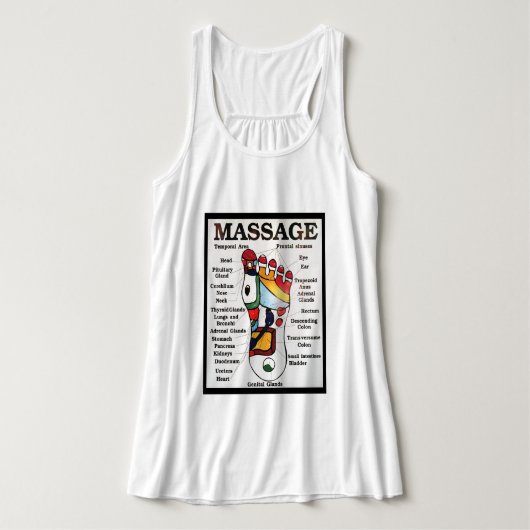 Thai Foot Massage ~ Reflexology map Tank Top (Design Vorderseite)