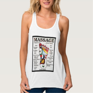 Thai Foot Massage ~ Reflexology map Tank Top