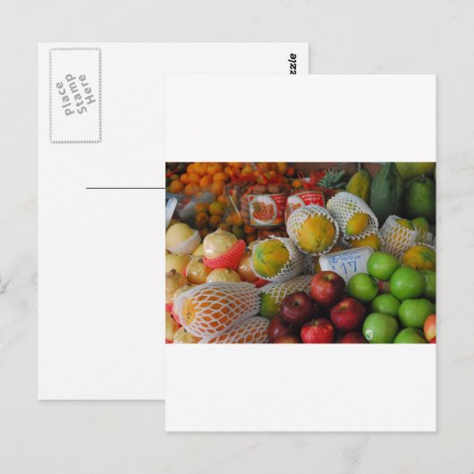 Thai Fruit Postkarte (Vorne/Hinten)