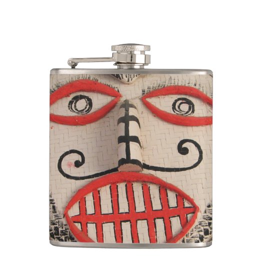 Thai Ghost Face, Phi Ta Khon Mask Festival, Loei Flachmann (Vorderseite)