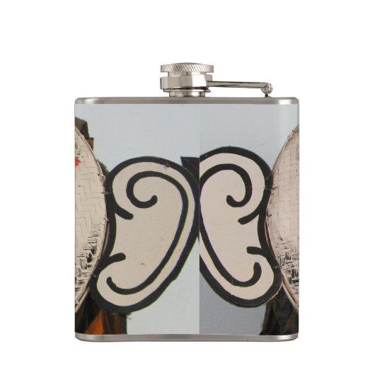 Thai Ghost Face, Phi Ta Khon Mask Festival, Loei Flachmann (Rückseite)