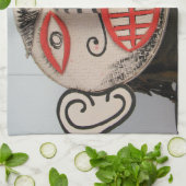 Thai Ghost Face, Phi Ta Khon Mask Festival, Loei Küchentuch (Gefaltet)