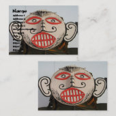 Thai Ghost Face, Phi Ta Khon Mask Festival, Loei Visitenkarte (Vorne/Hinten)
