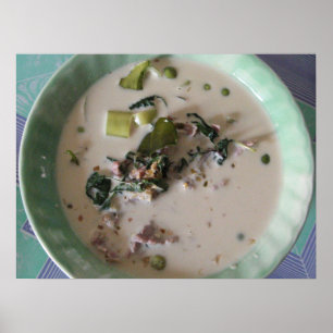 Thai Green Curry [แ ง เ ย ว กขีห. asiatisches Esse Poster