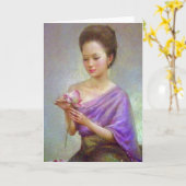 Thai-Grußkarte Karte (Gelbe Blume)