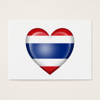 Thai Heart Flag auf Weiß