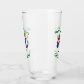 Thai Irish American Flags Kleeblatt Personalisiert Glas (Links)